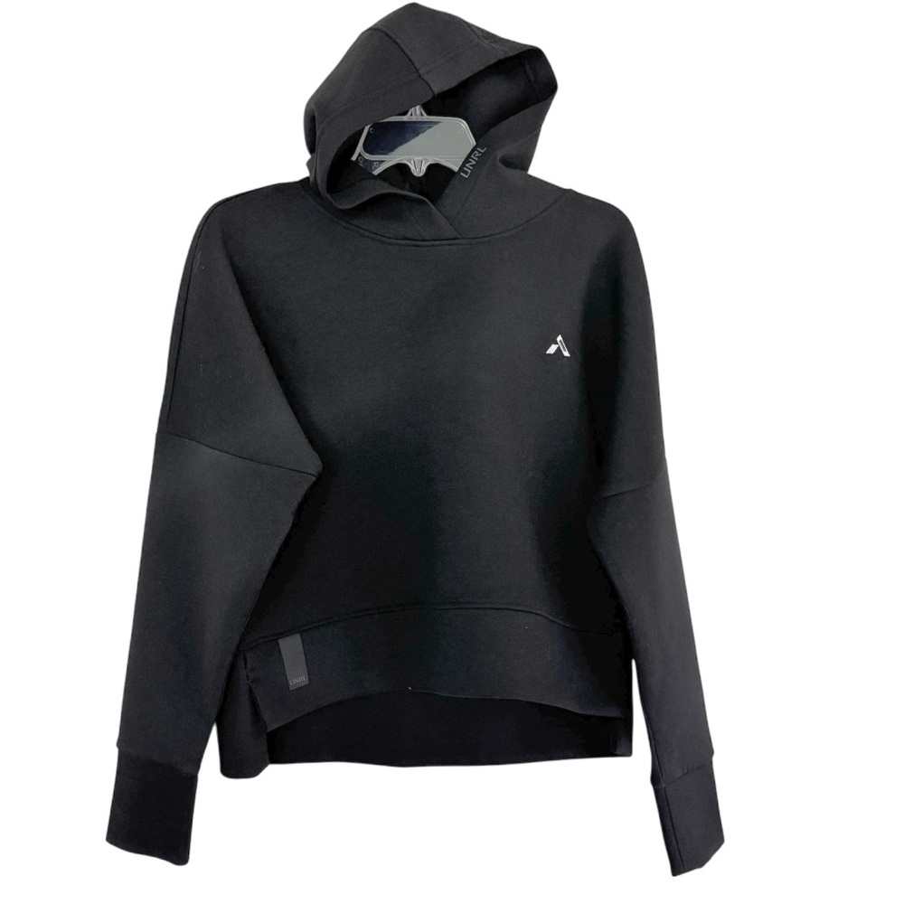 UNRL Luxbreak Oversized Hoodie Black Cropped Size XS